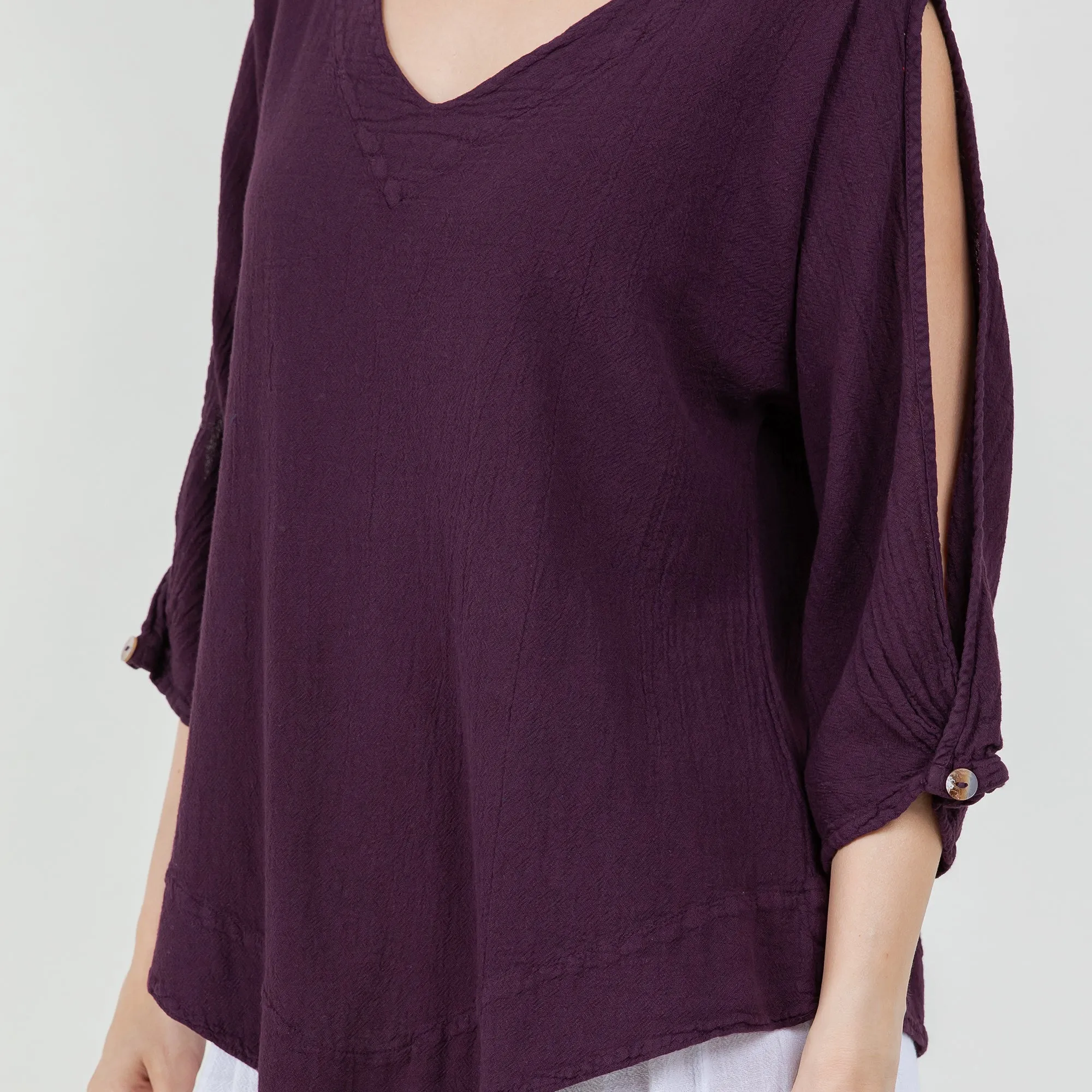 Barbara Top, Our Cut-Out 3/4 Sleeve Top,Women Wear
