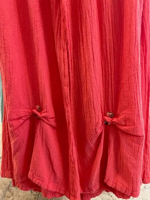 Bebe Cotton Gauze Pant with Button Details,Women Wear