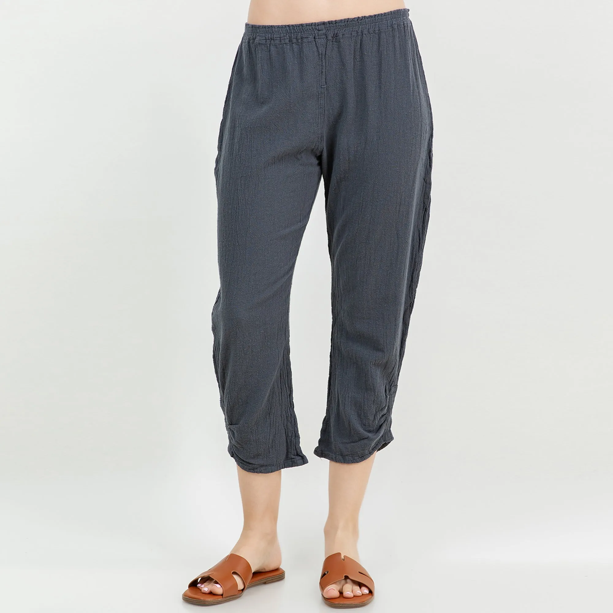 Becky Legging Capris 100% Cotton Gauze,Women Wear