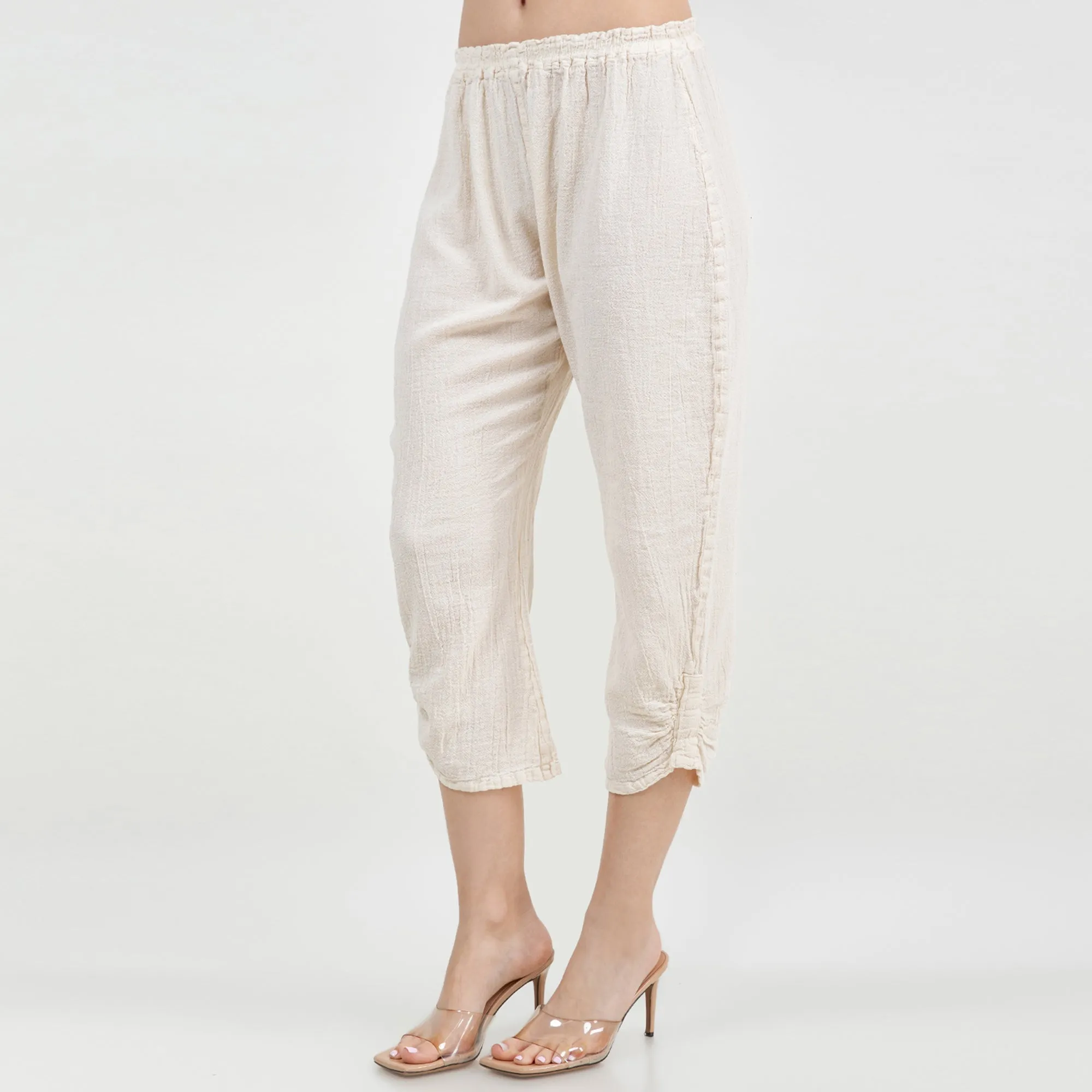 Becky Legging Capris 100% Cotton Gauze,Women Wear