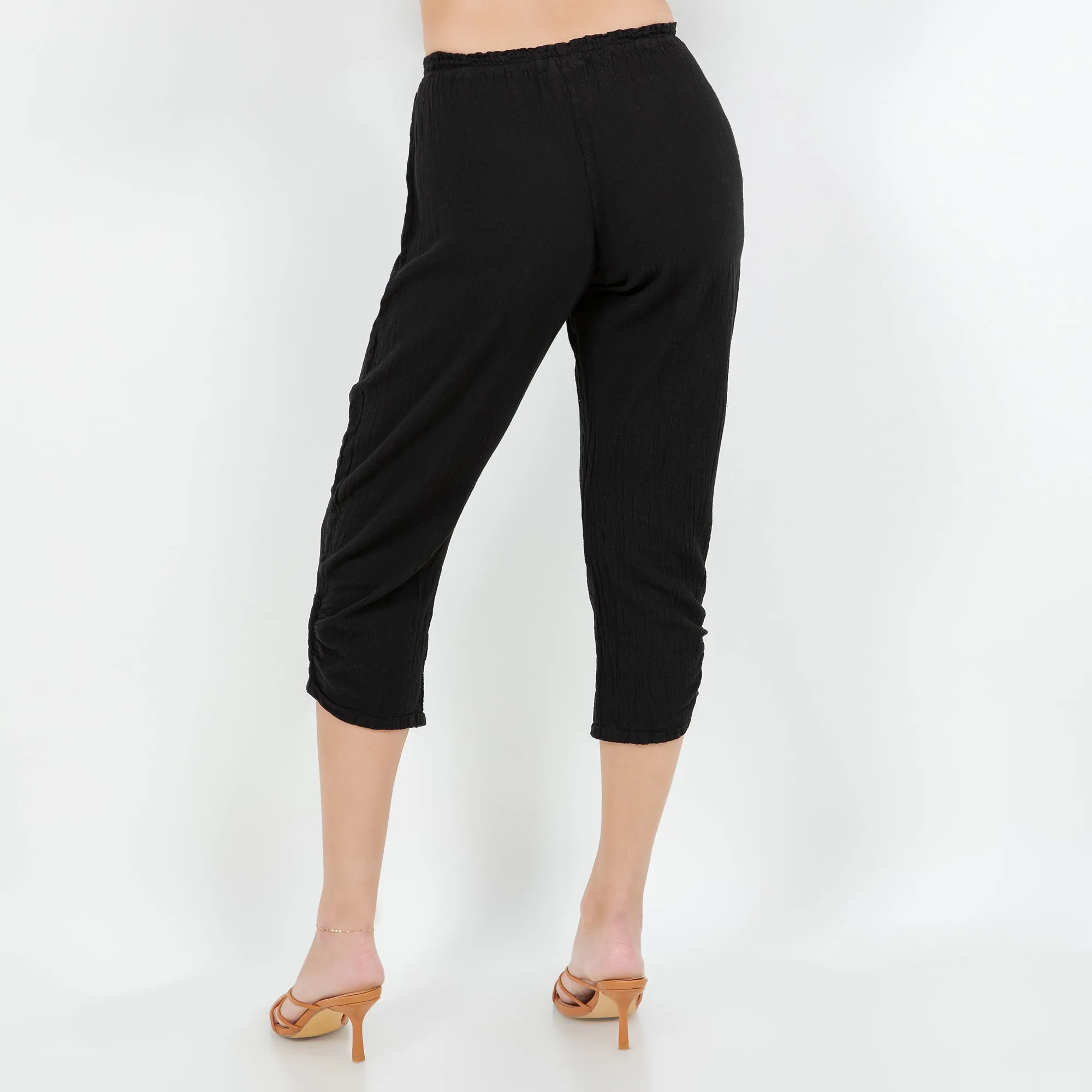 Becky Legging Capris 100% Cotton Gauze,Women Wear