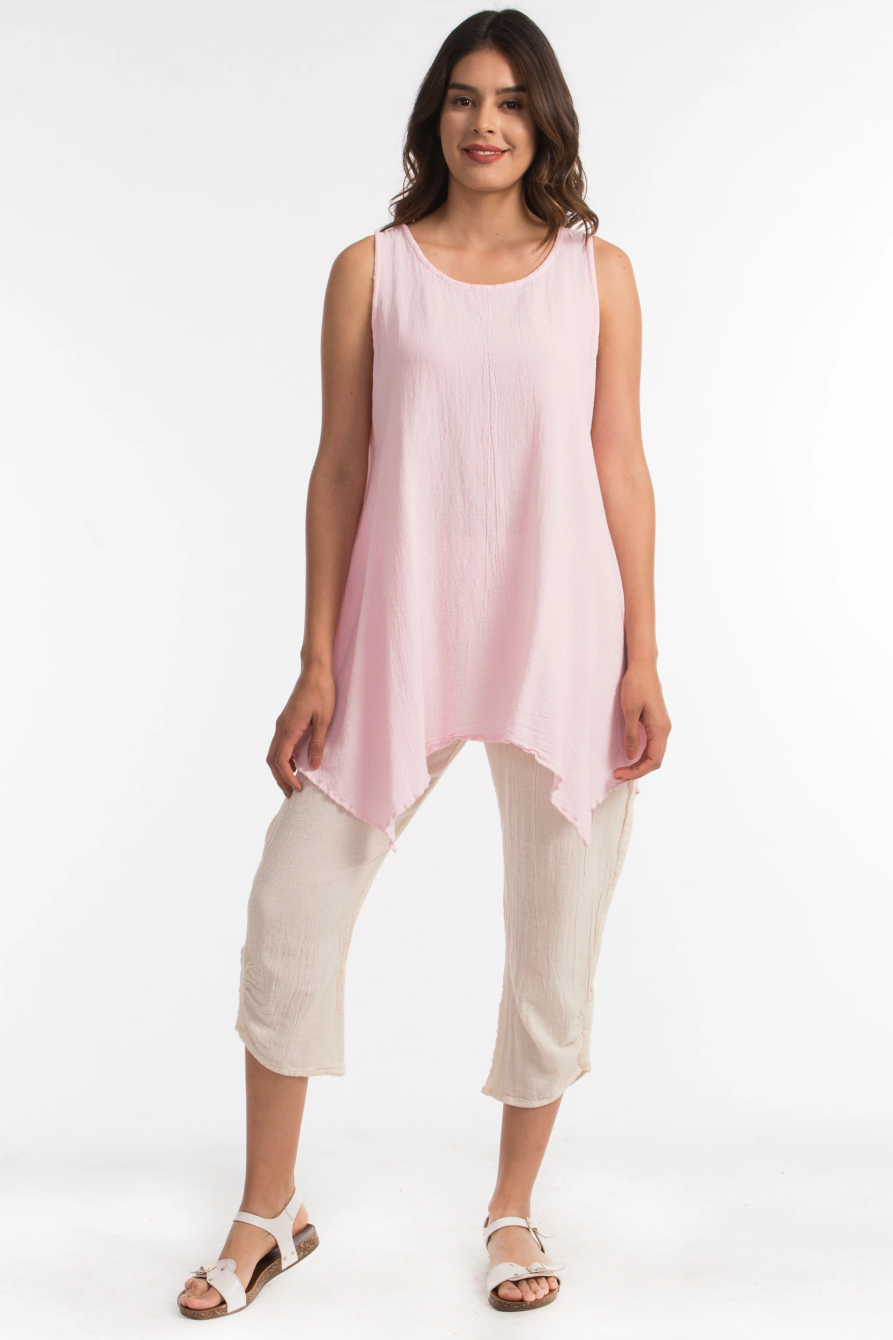 Becky Legging Capris 100% Cotton Gauze,Women Wear