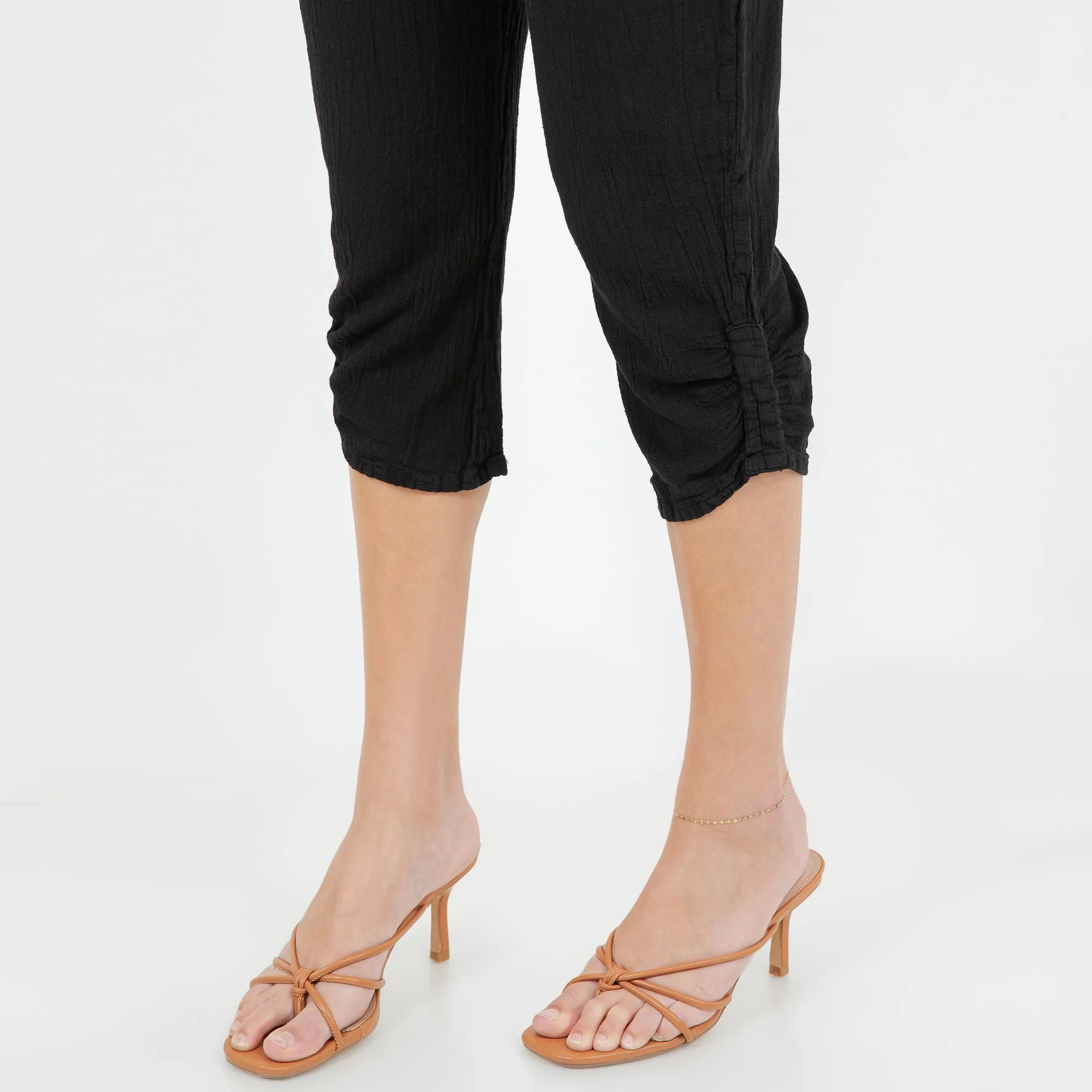 Becky Legging Capris 100% Cotton Gauze,Women Wear
