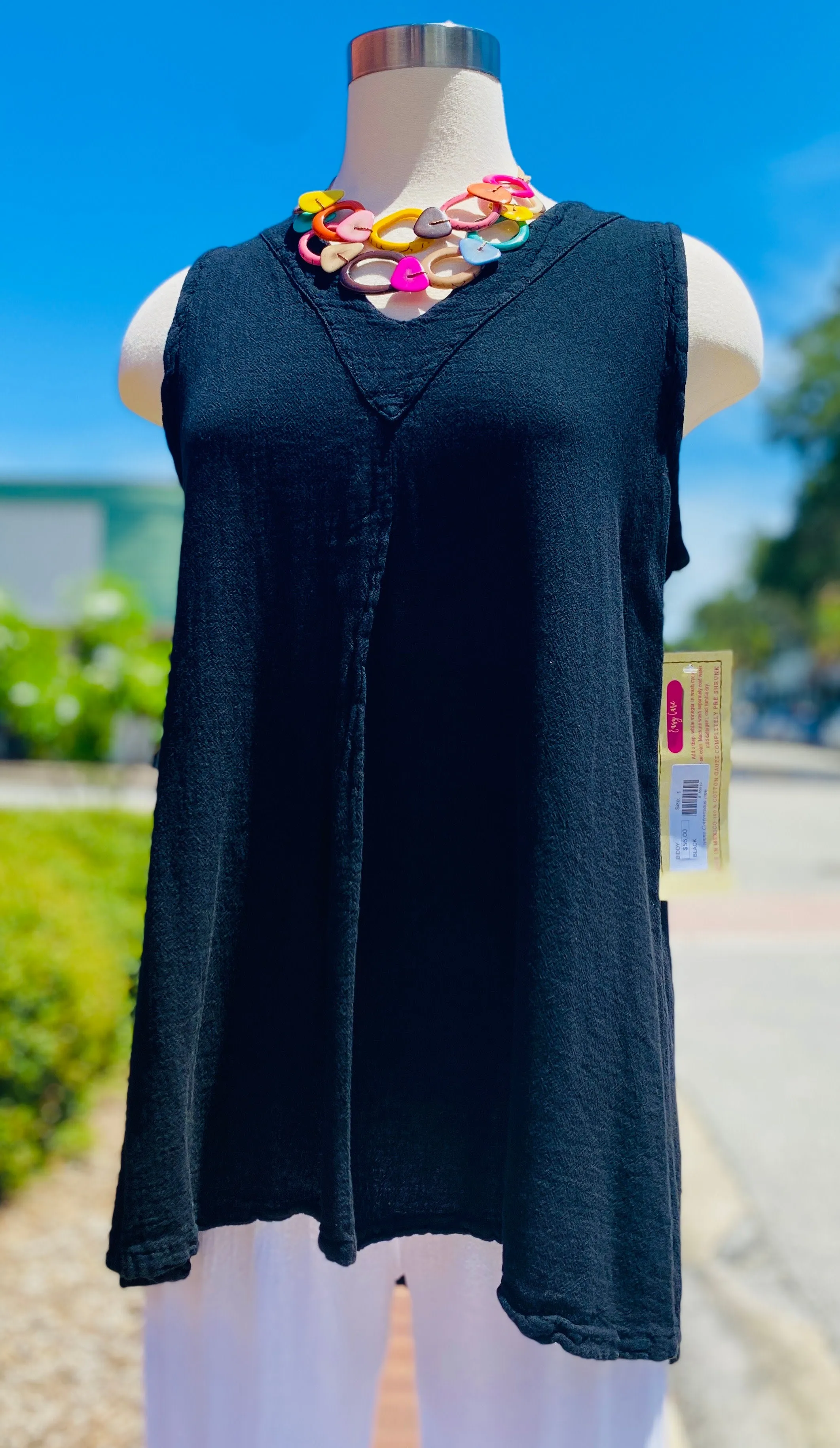 Biddy- Tunic Tank with Fun Pleating Detail,Women Wear