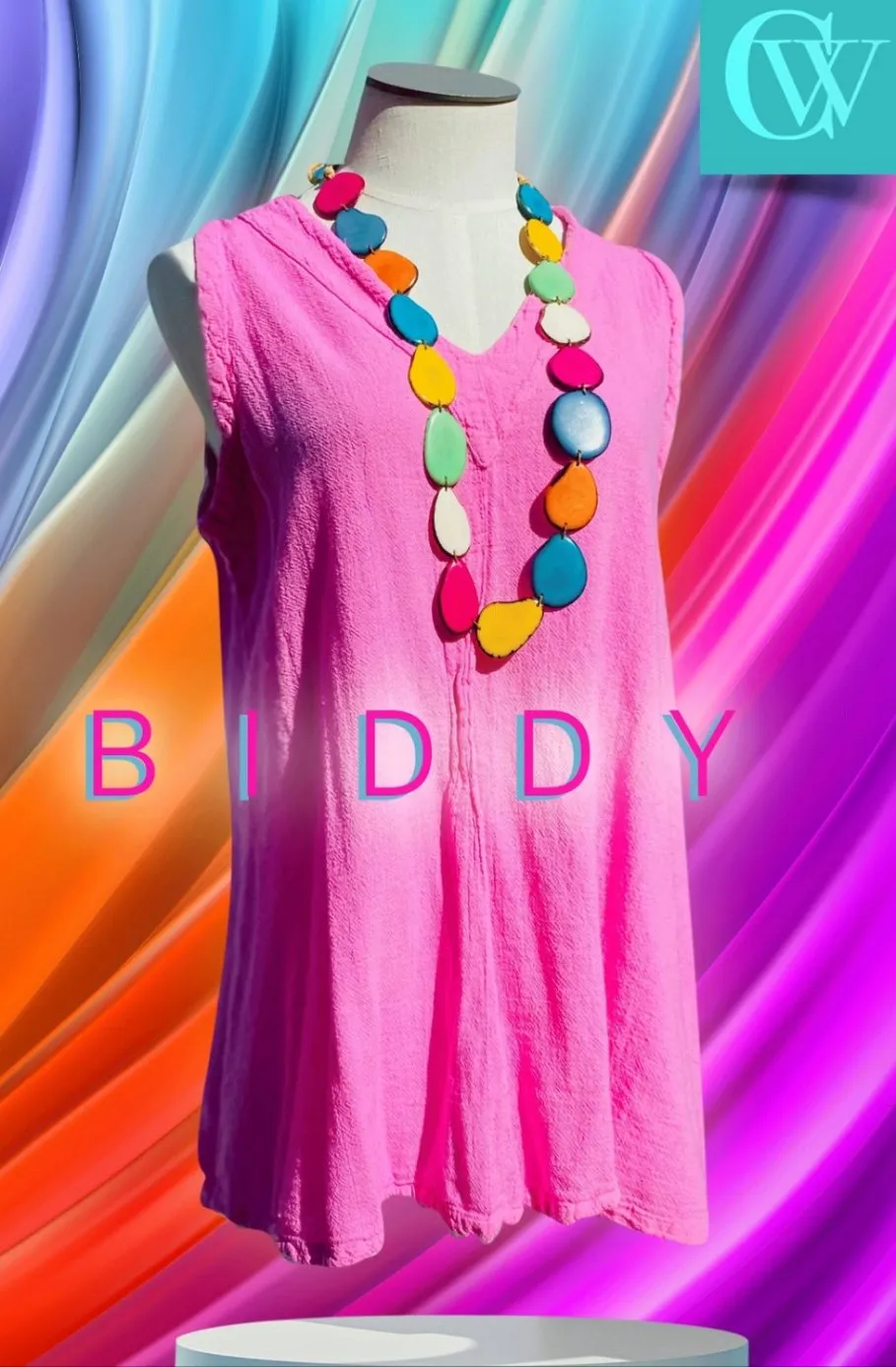 Biddy- Tunic Tank with Fun Pleating Detail,Women Wear
