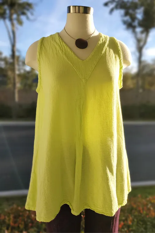 Biddy- Tunic Tank with Fun Pleating Detail,Women Wear