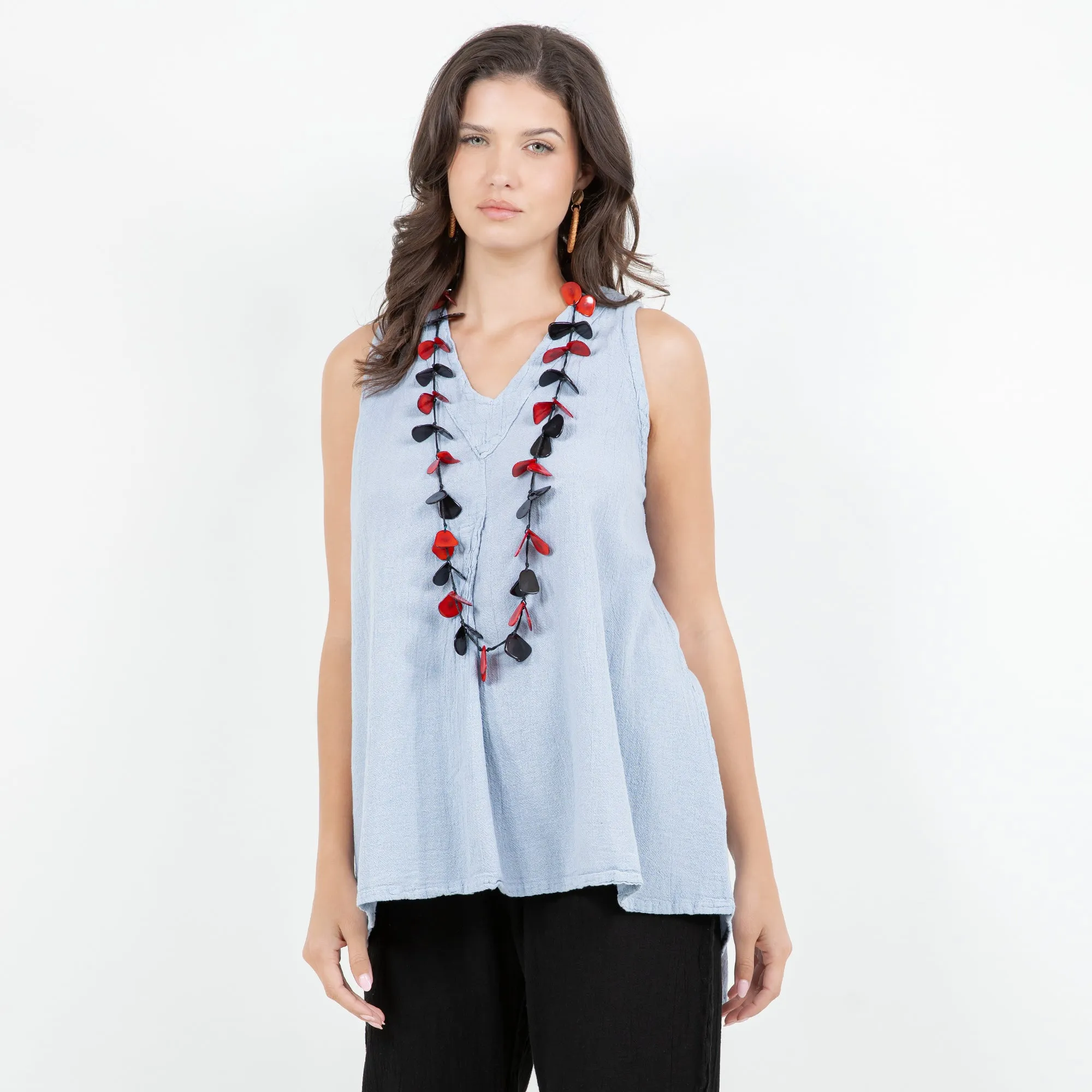 Biddy- Tunic Tank with Fun Pleating Detail,Women Wear