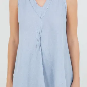 Biddy- Tunic Tank with Fun Pleating Detail,Women Wear