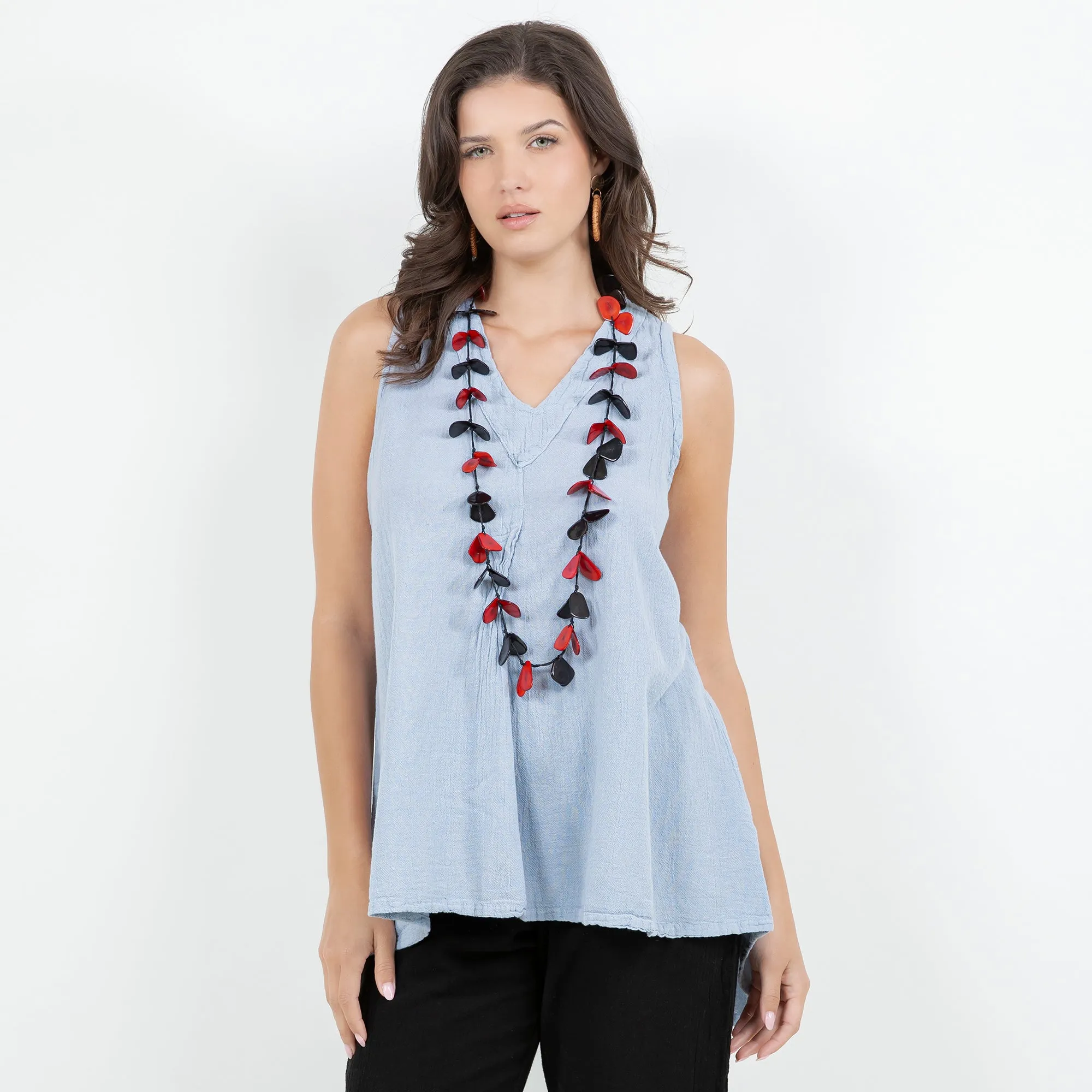 Biddy- Tunic Tank with Fun Pleating Detail,Women Wear
