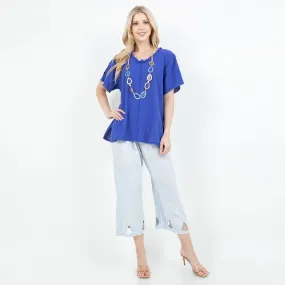 Brazil Keyhole Teardrop Detailed Pants - 100% Cotton Gauze,Women Wear