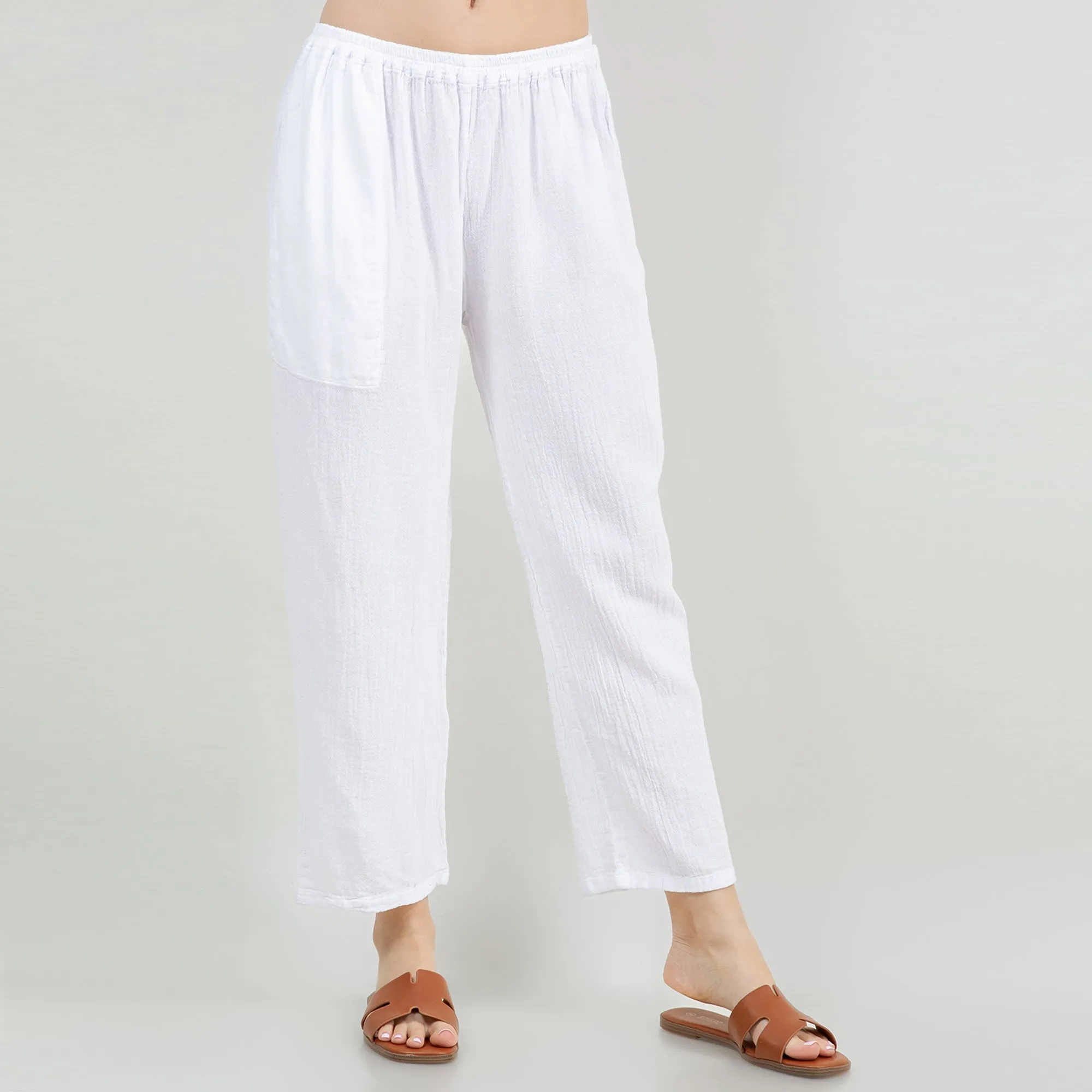 Brenda- Basic Ankle Length Tapered Pant With Pockets,Women Wear