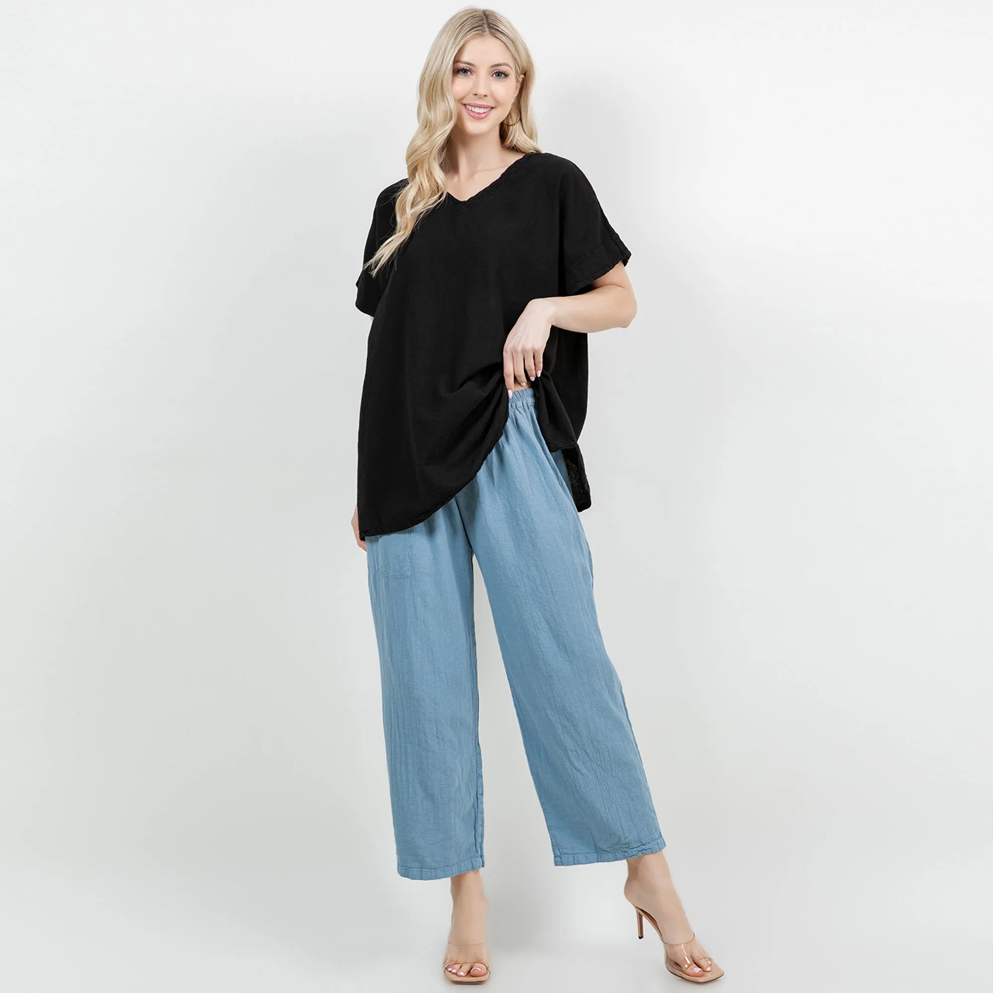 Brenda- Basic Ankle Length Tapered Pant With Pockets,Women Wear