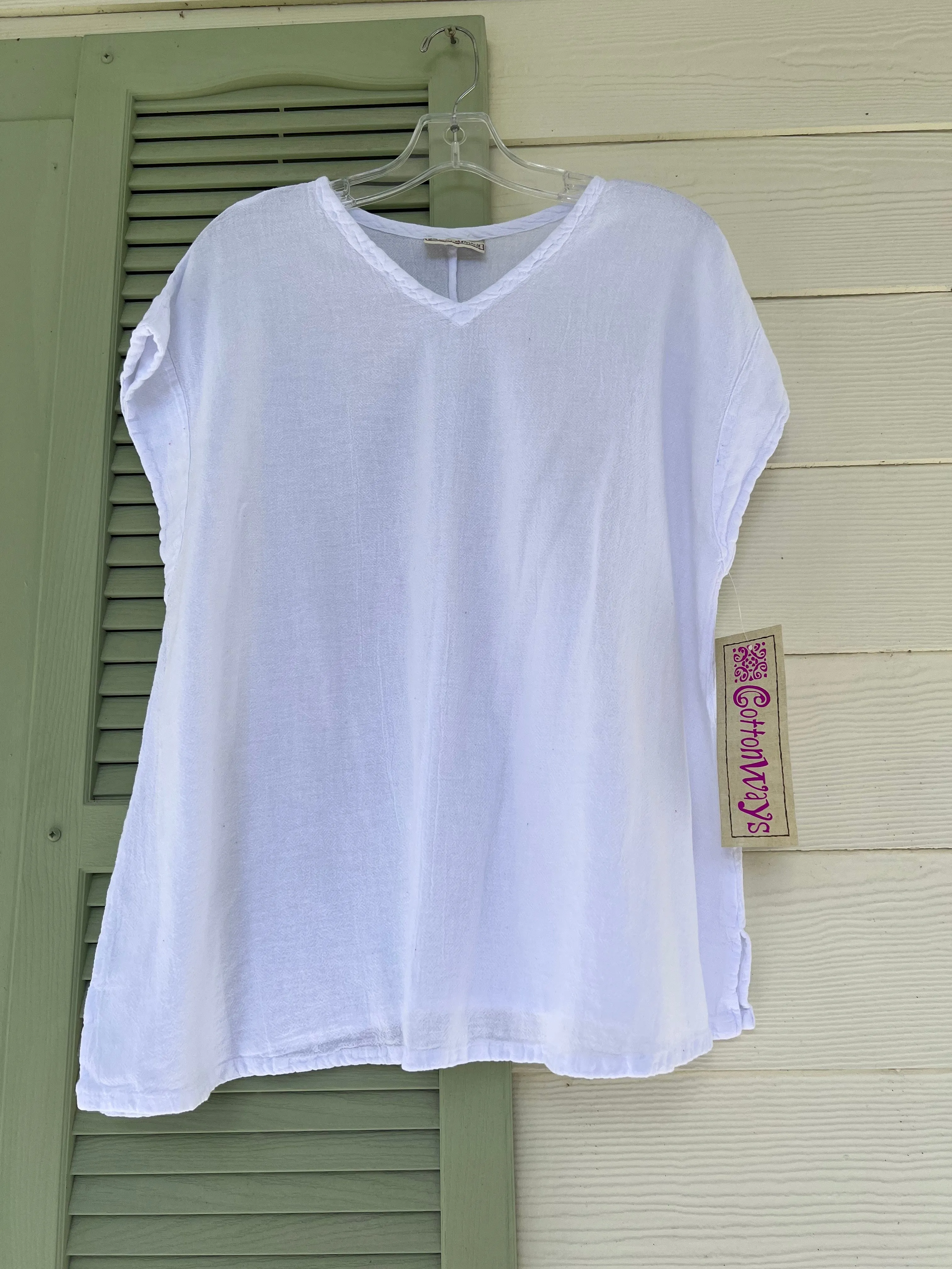 Carla 100% Cotton Gauze Top in OSFM,Women Wear