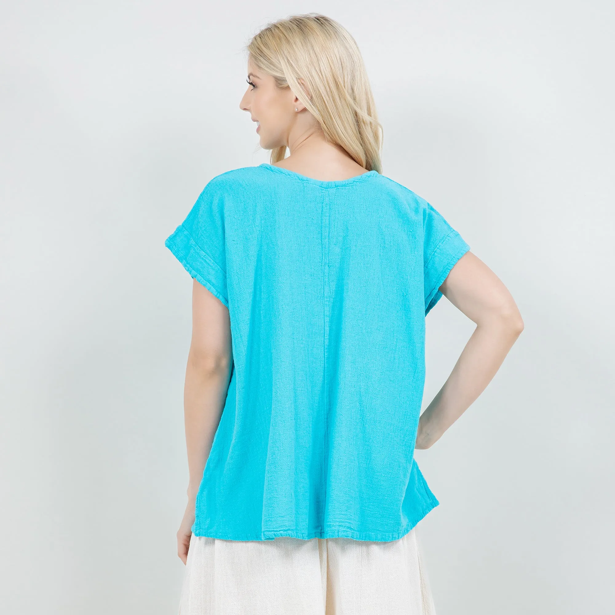 Carla 100% Cotton Gauze Top in OSFM,Women Wear