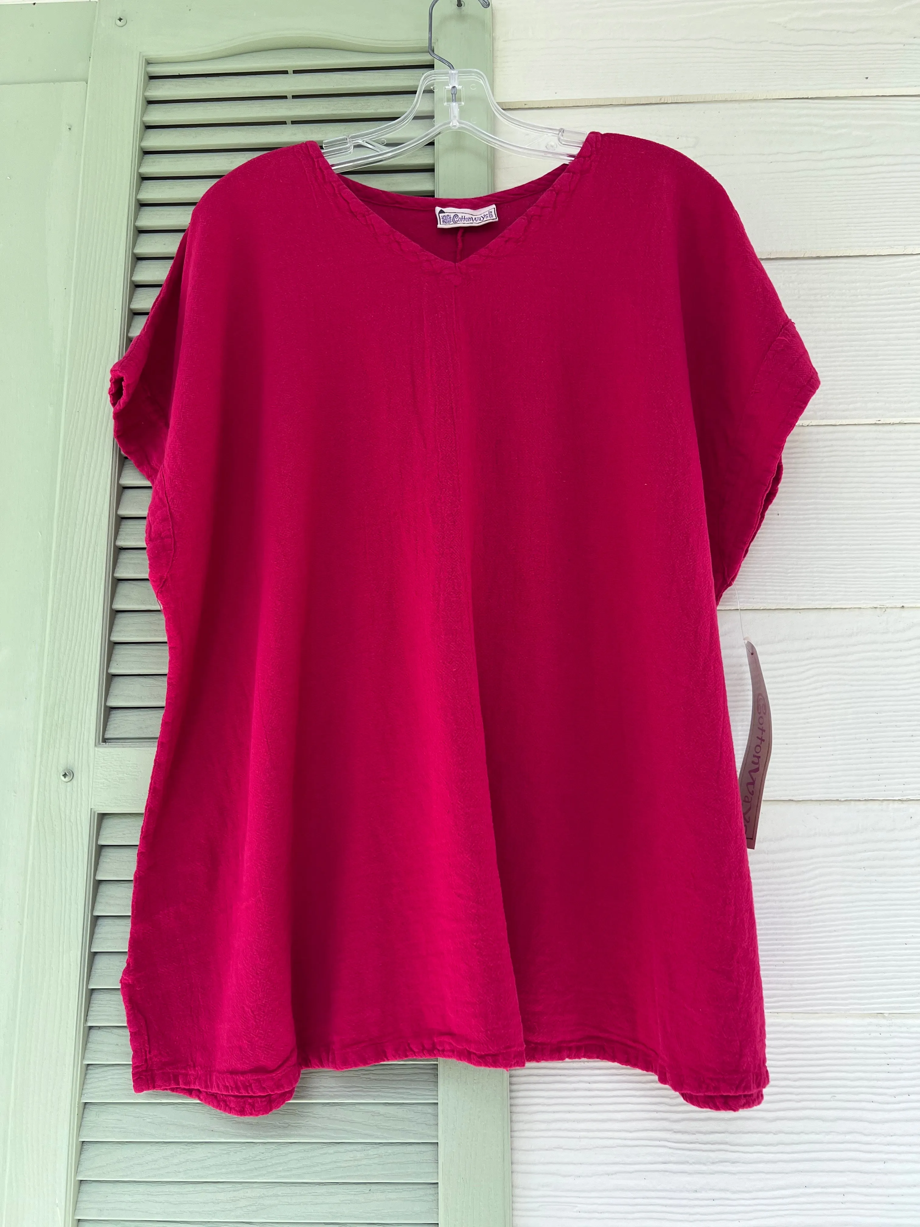 Carla 100% Cotton Gauze Top in OSFM,Women Wear