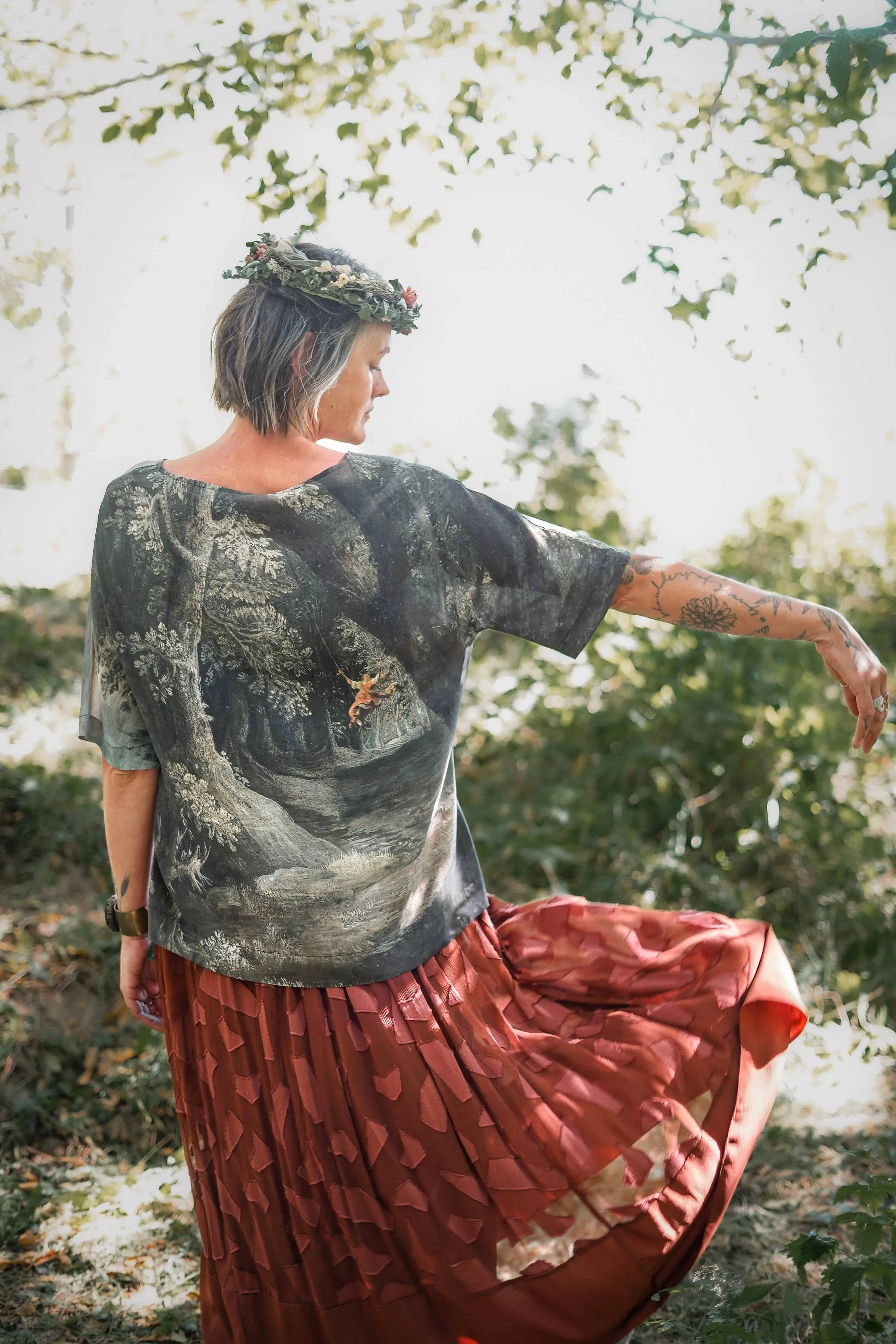 Castles In The Air Tee Luxe Bamboo Tunic Shirt,Women Wear