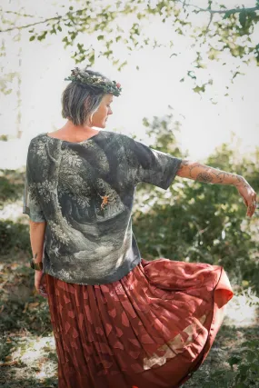 Castles In The Air Tee Luxe Bamboo Tunic Shirt,Women Wear