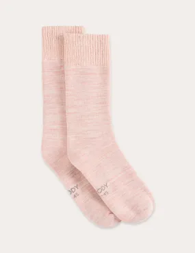 Chunky Bed Socks - Dusty Pink Marl,Men Socks