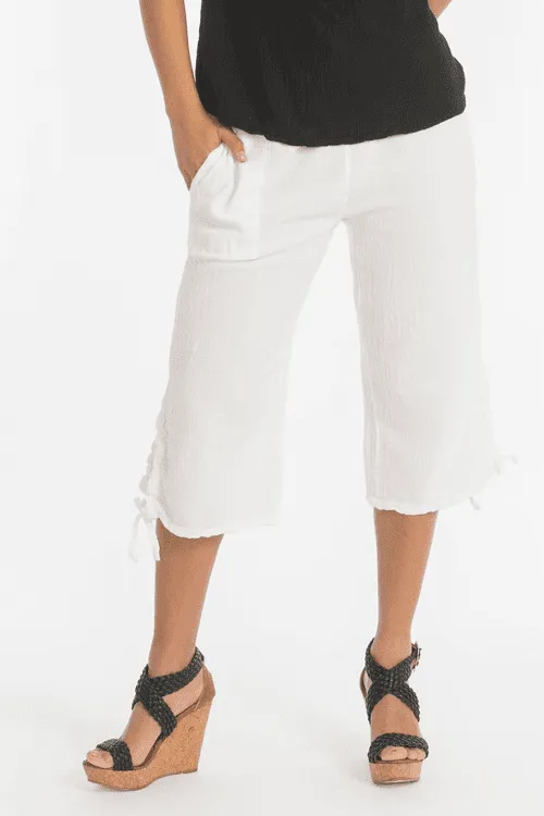 Conner Capri With Pockets 100% Cotton Gauze,Women Wear