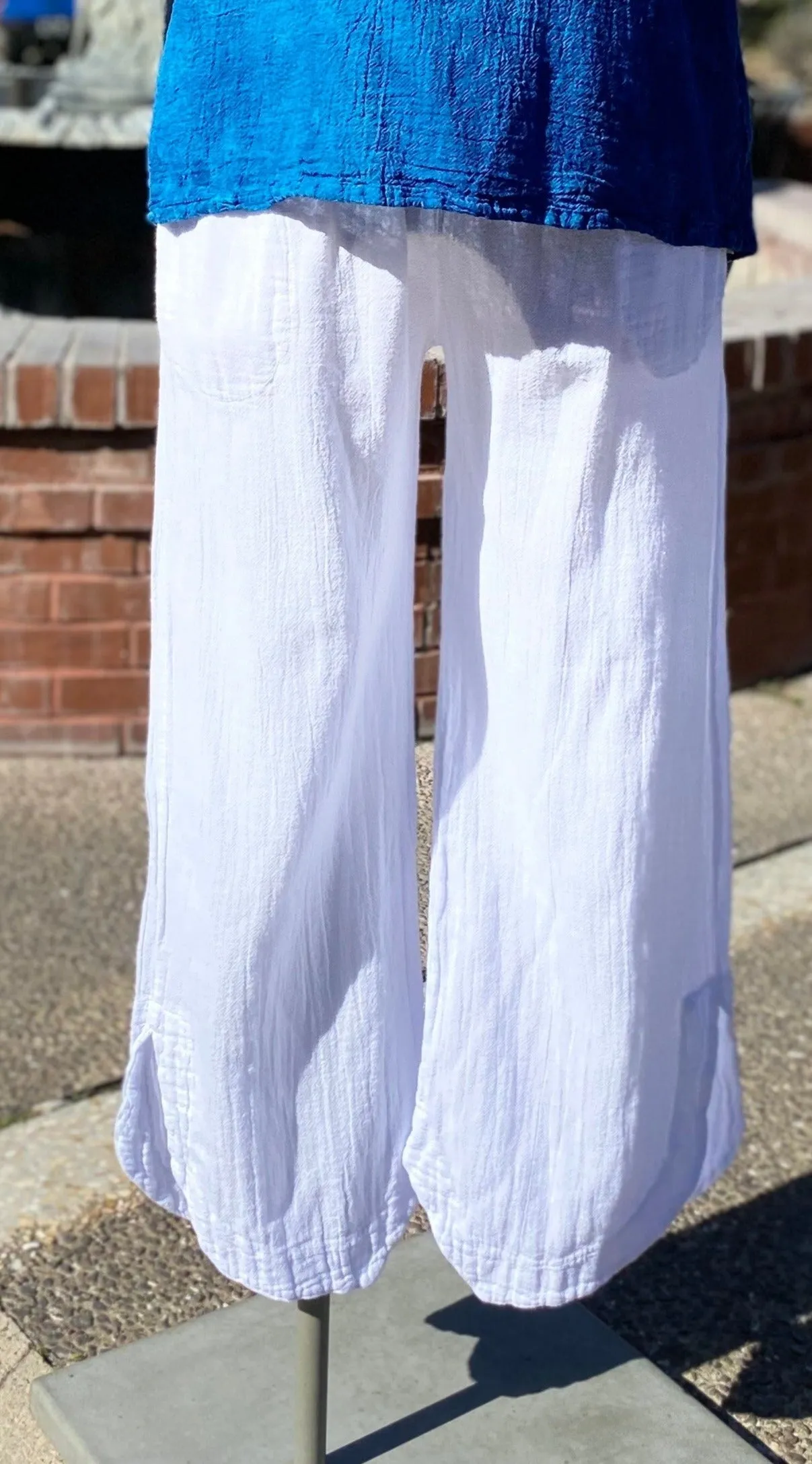 Deloris Pants 100% Cotton Gauze, With Pockets!,Women Wear