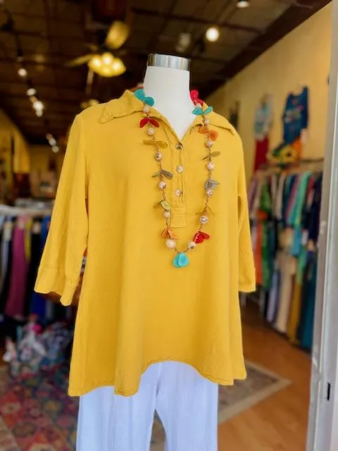 Drea Collared Shirt 100% Cotton Gauze,Women Wear