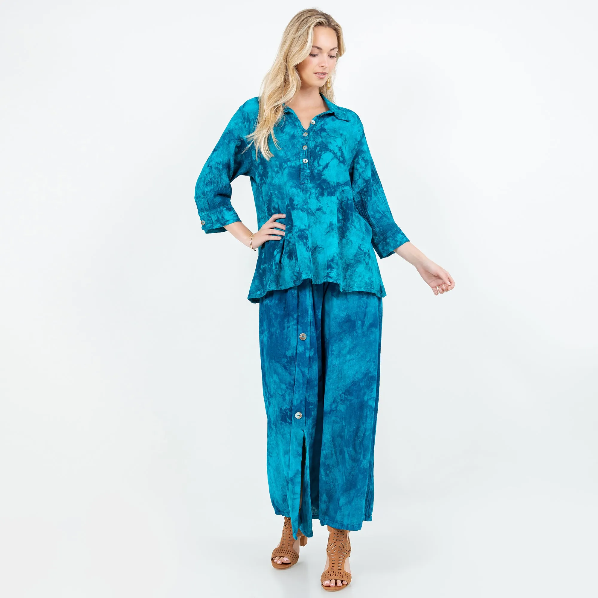 Drea Collared Shirt 100% Cotton Gauze,Women Wear