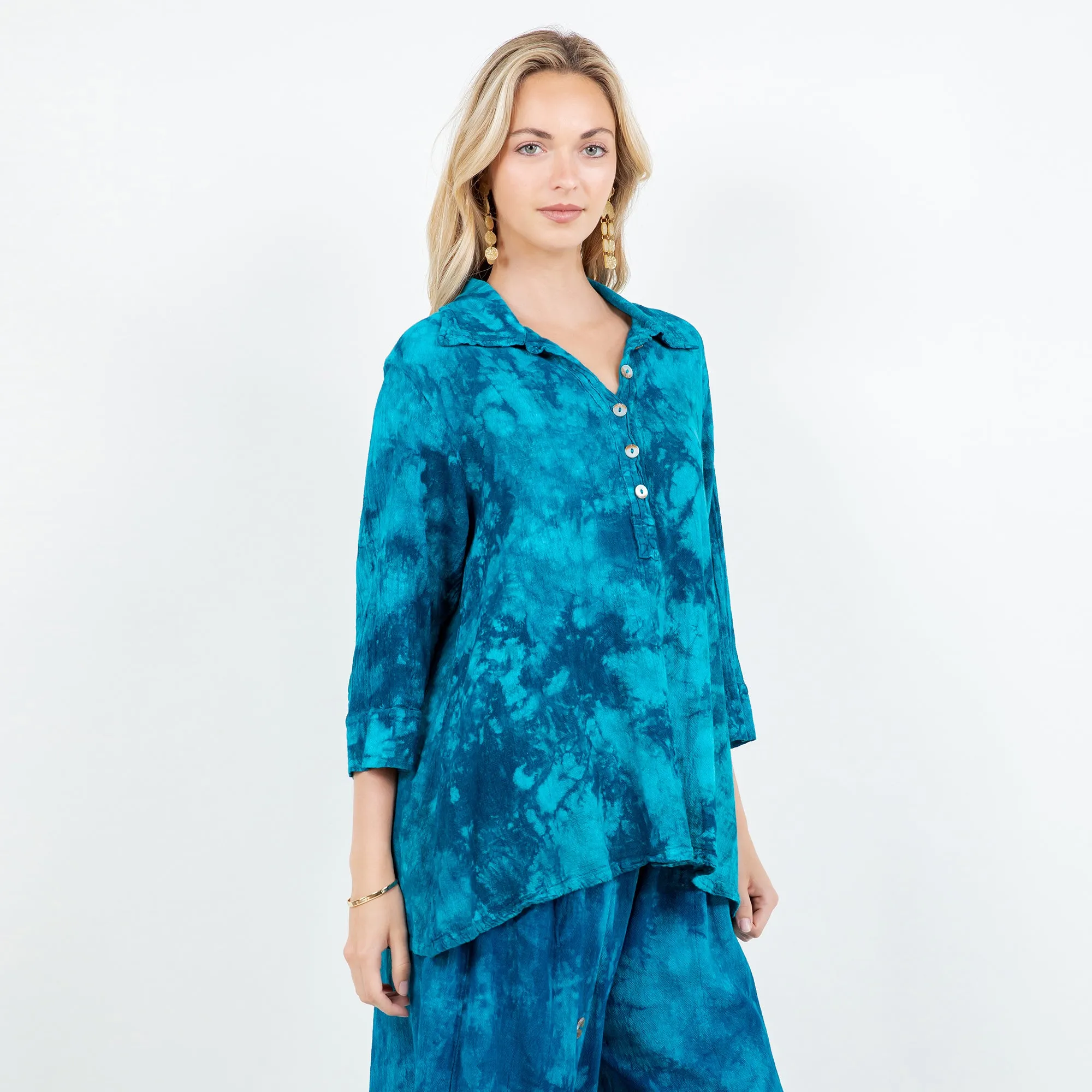 Drea Collared Shirt 100% Cotton Gauze,Women Wear