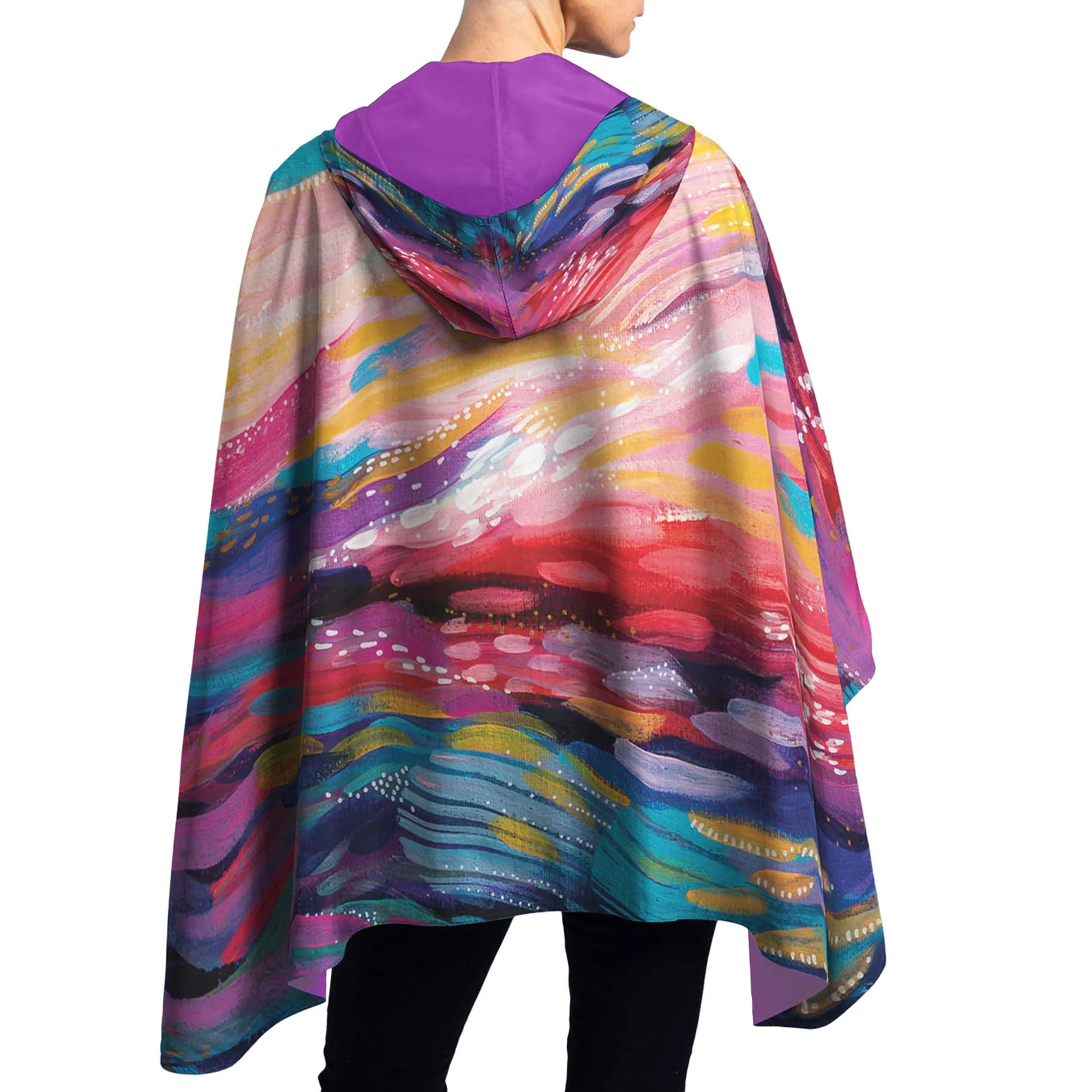 Fine Art RainCaper - EttaVee "Brush Strokes 90",Women Wear