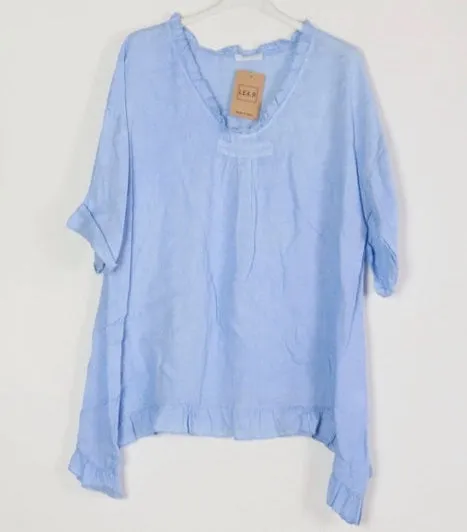 Flowing Linen Tunic 10768,Women Wear