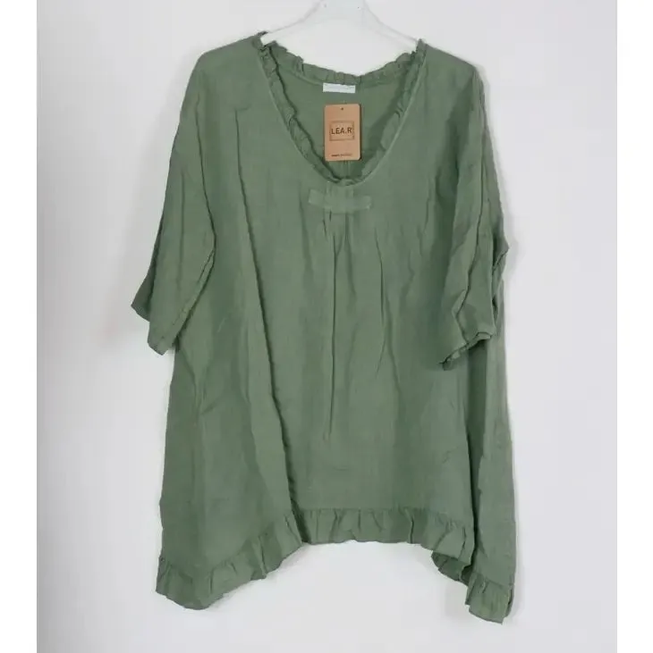 Flowing Linen Tunic 10768,Women Wear