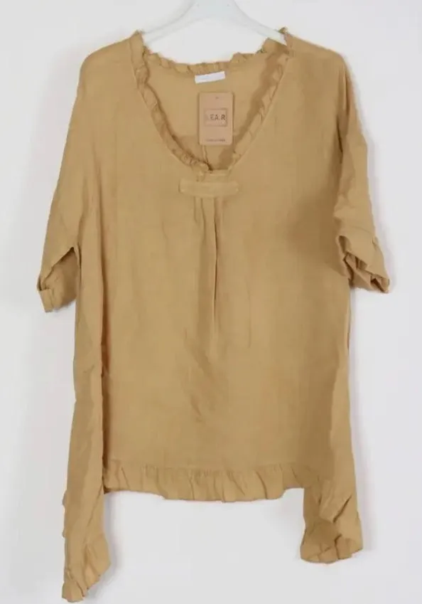Flowing Linen Tunic 10768,Women Wear