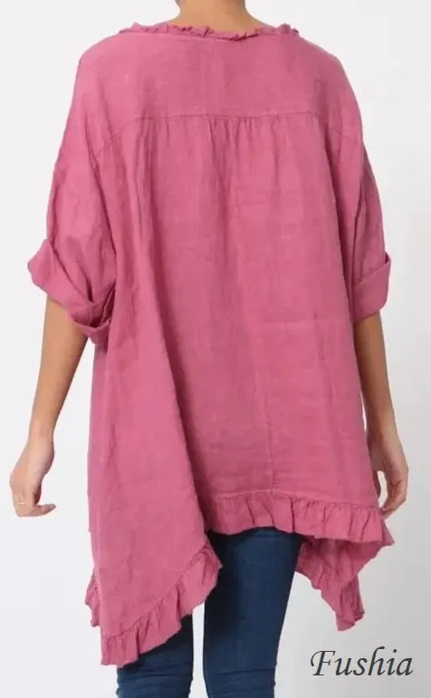 Flowing Linen Tunic 10768,Women Wear