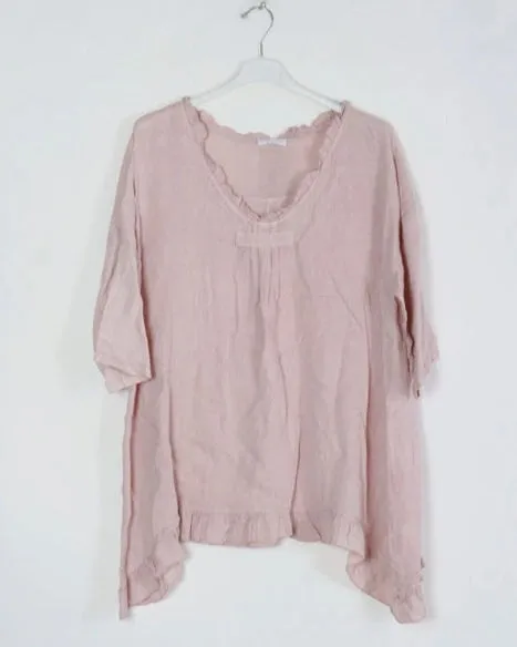 Flowing Linen Tunic 10768,Women Wear