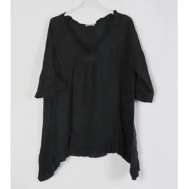 Flowing Linen Tunic 10768,Women Wear