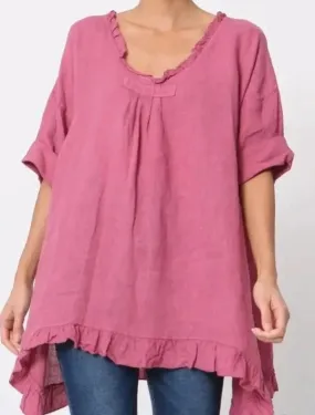 Flowing Linen Tunic 10768,Women Wear