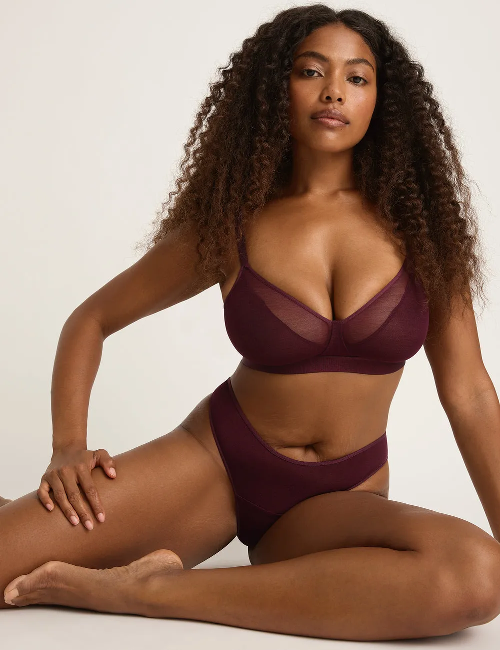 FreeMesh Full Bust Wireless Bra - Fig,Women Wear
