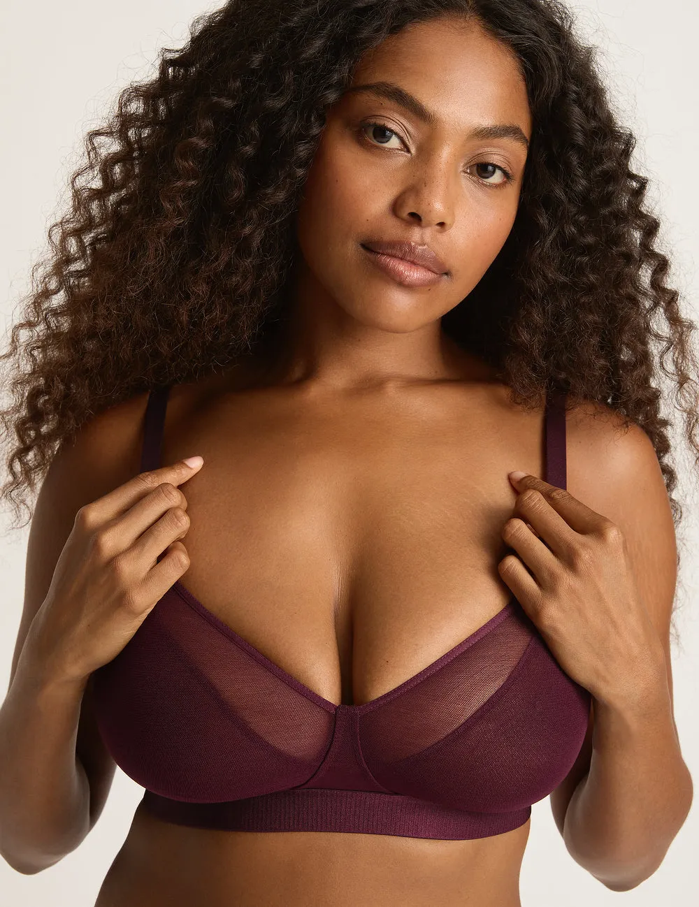 FreeMesh Full Bust Wireless Bra - Fig,Women Wear
