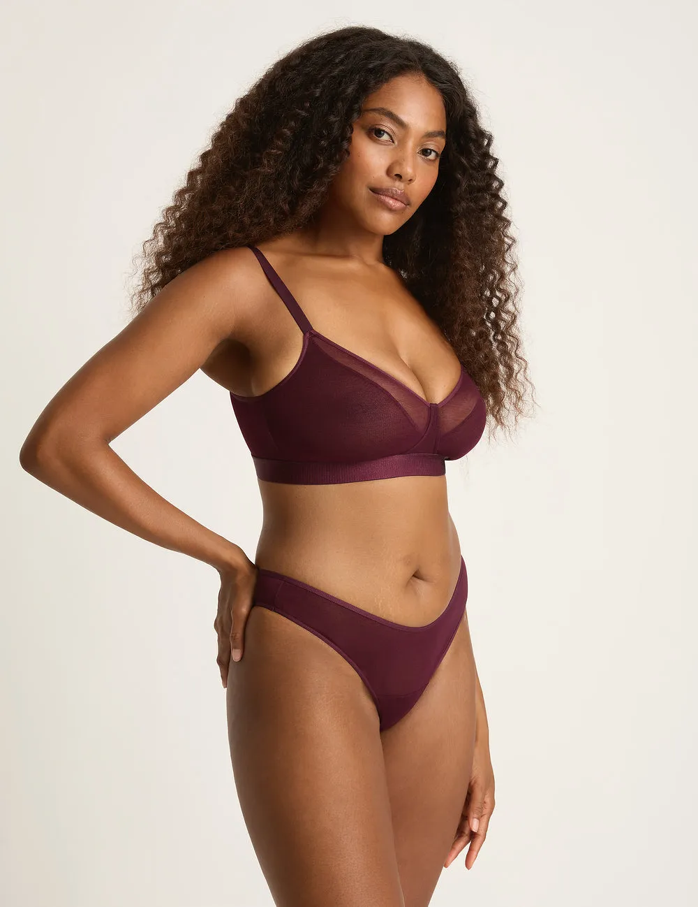 FreeMesh Full Bust Wireless Bra - Fig,Women Wear