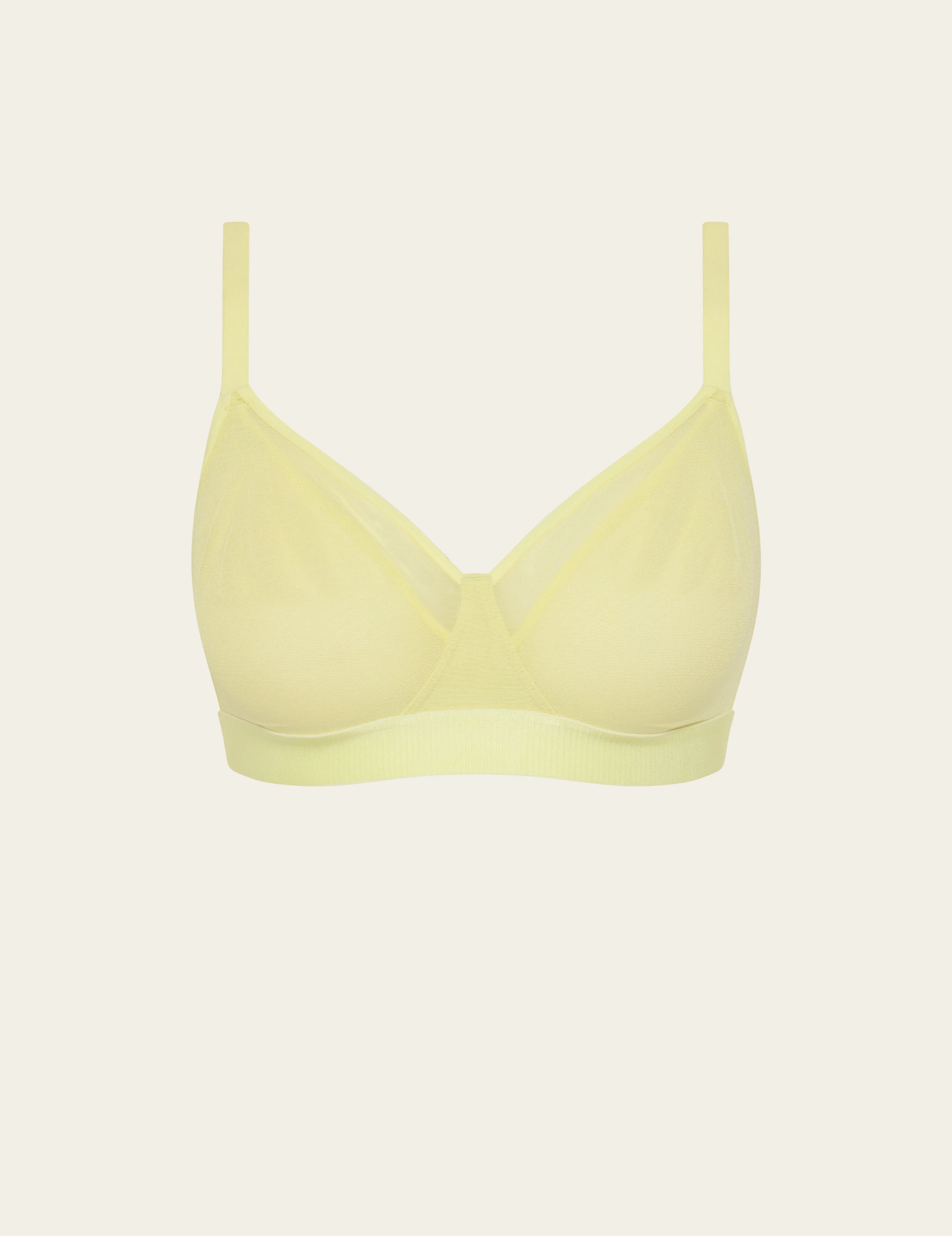 FreeMesh Full Bust Wireless Bra - Lemon,Women Wear