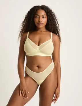 FreeMesh Full Bust Wireless Bra - Lemon,Women Wear