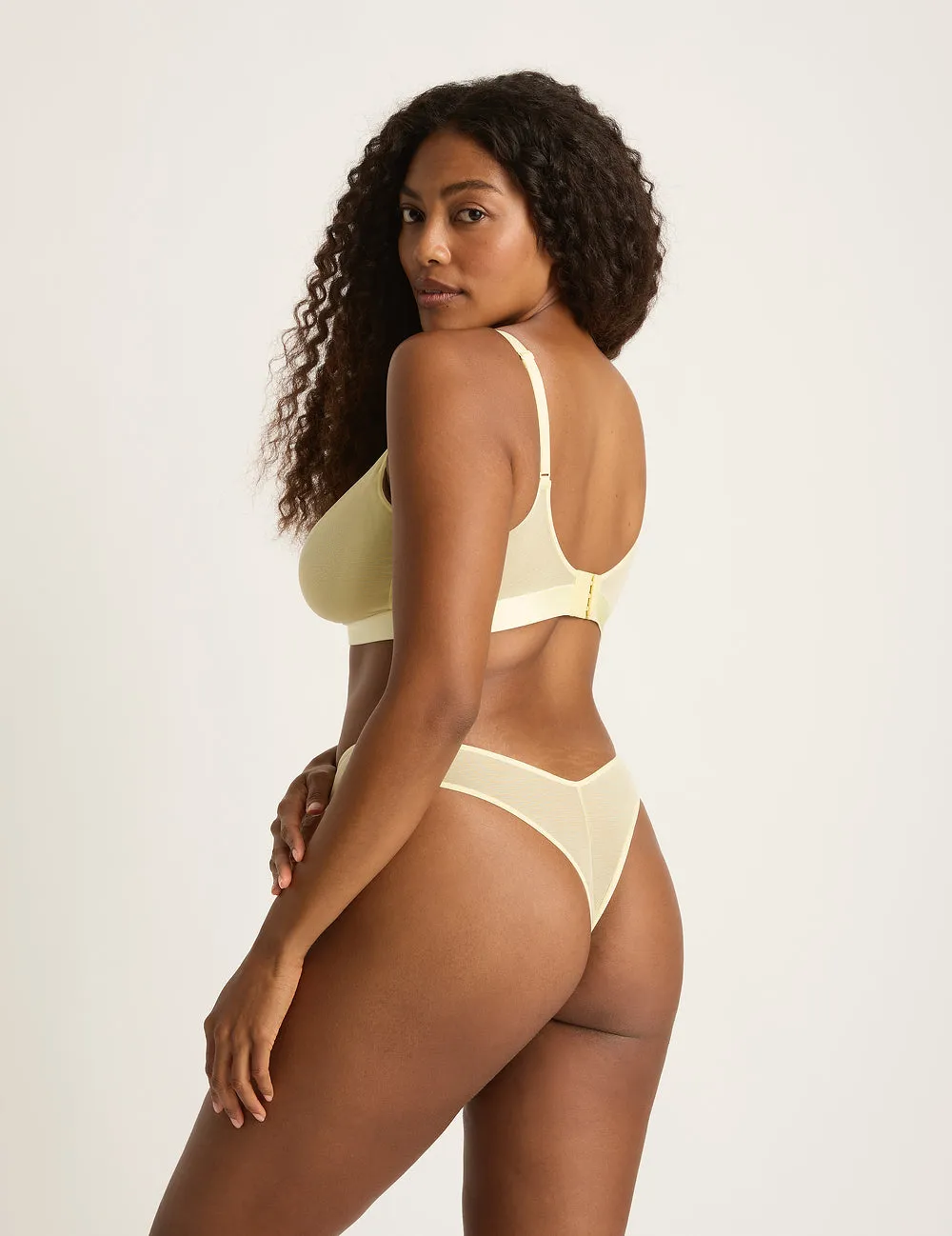 FreeMesh Full Bust Wireless Bra - Lemon,Women Wear