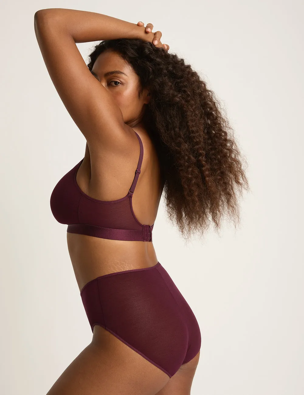 FreeMesh High-Cut Full Brief - Fig,Women Wear