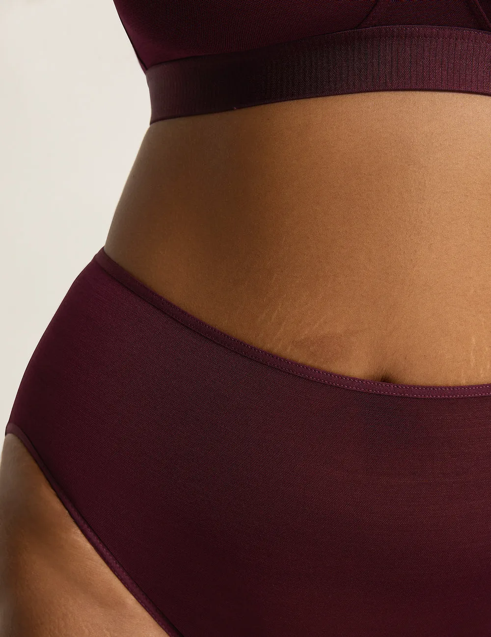 FreeMesh High-Cut Full Brief - Fig,Women Wear