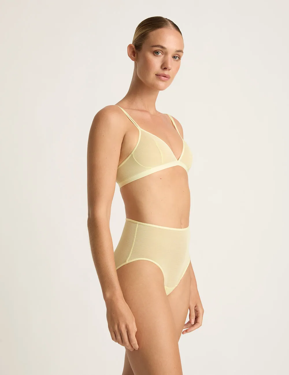 FreeMesh High-Cut Full Brief - Lemon,Women Wear