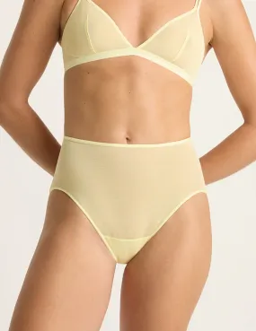 FreeMesh High-Cut Full Brief - Lemon,Women Wear