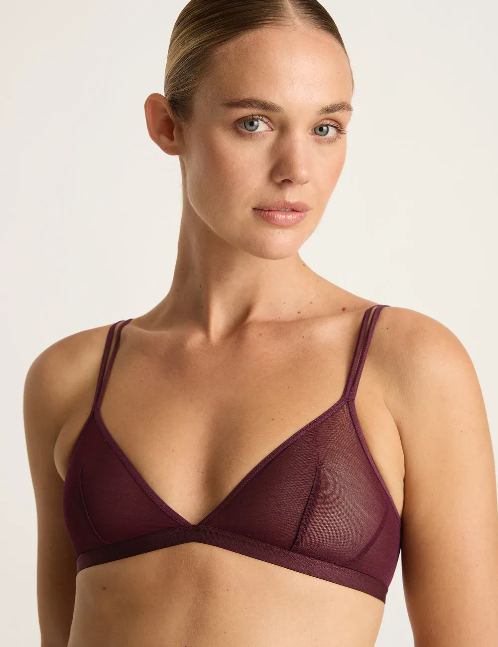 FreeMesh Triangle Bralette - Fig,Women Wear