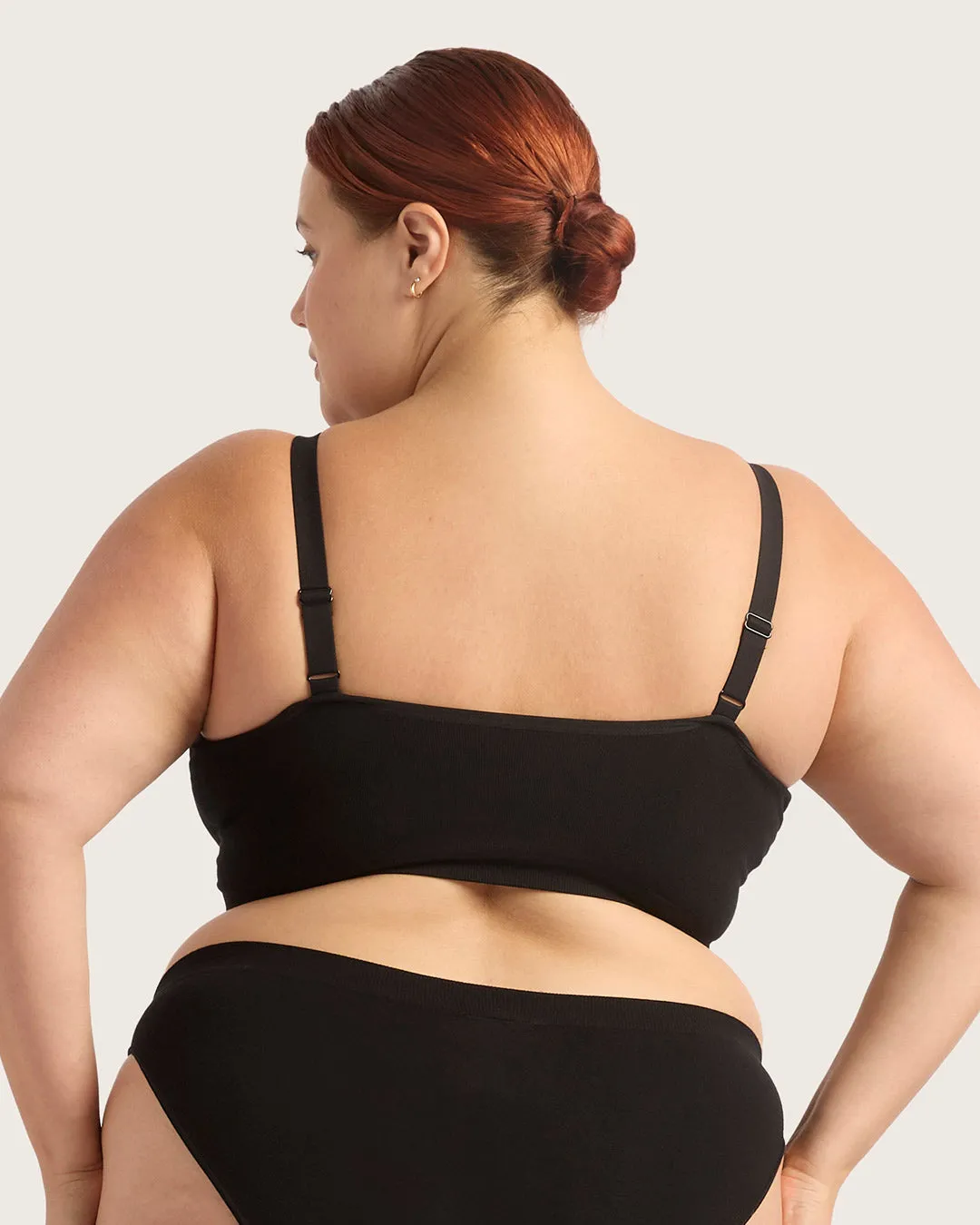 Full Bust Wireless Bra - Black,Women Wear