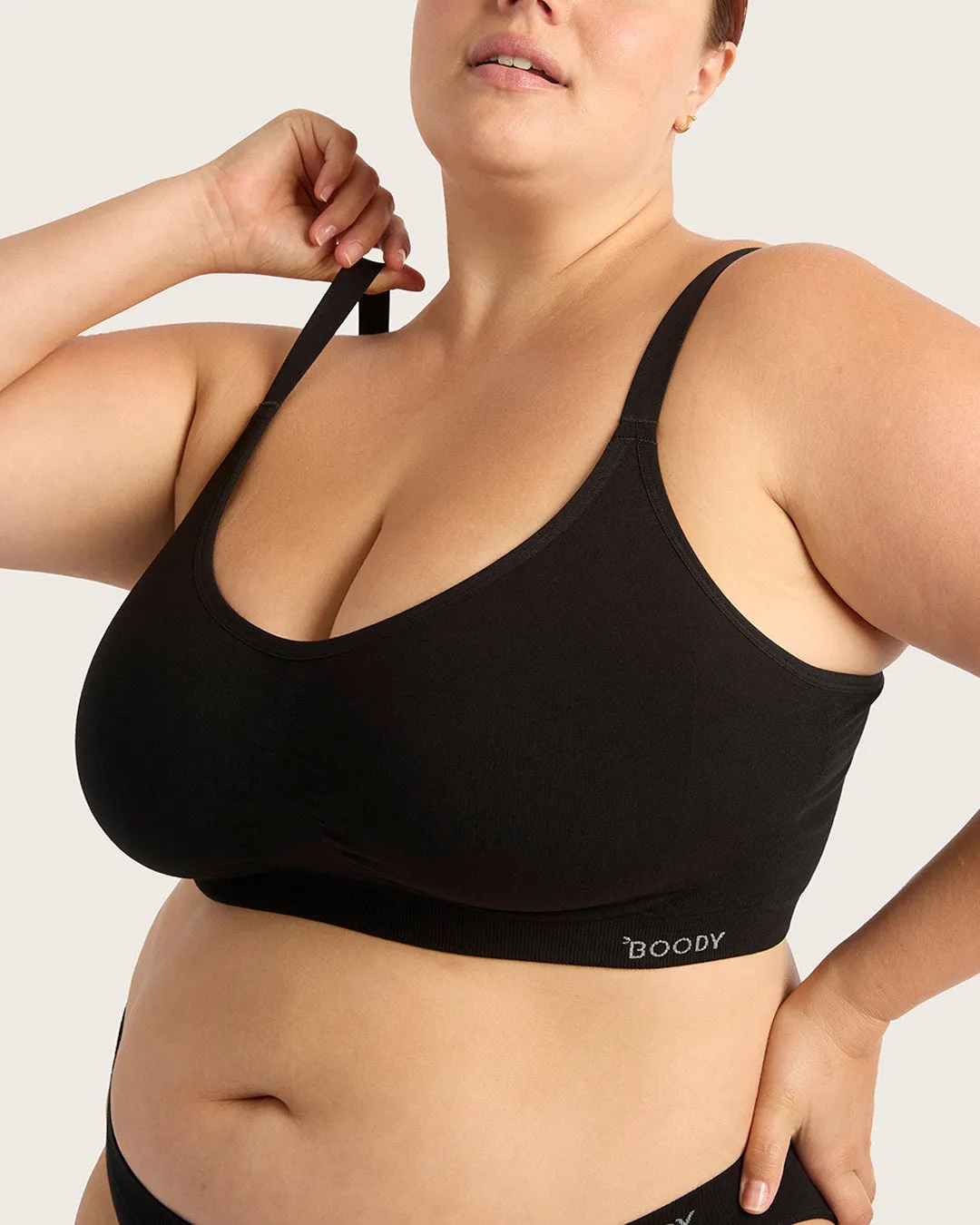 Full Bust Wireless Bra - Black,Women Wear
