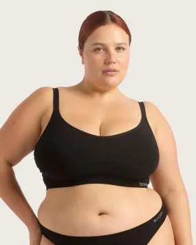 Full Bust Wireless Bra - Black,Women Wear
