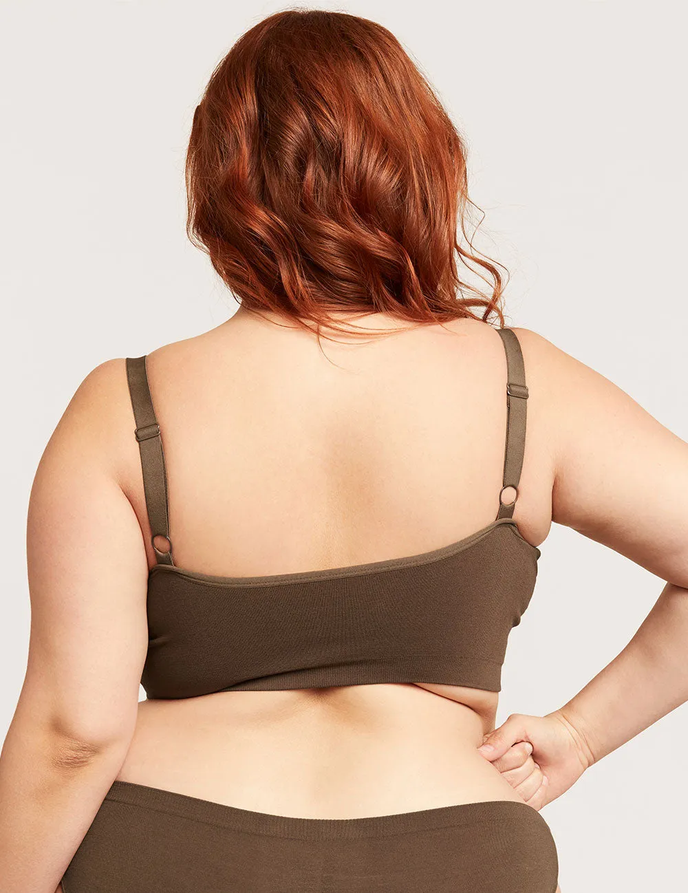 Full Bust Wireless Bra - Clove,Women Wear
